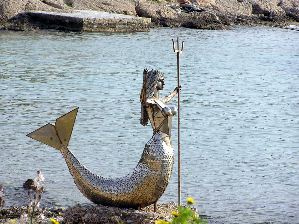 Mermaid Statue on Spetses island Mermaid Statue on Spetses island