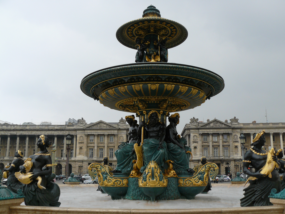 Mermaid statues at Place de la Concorde